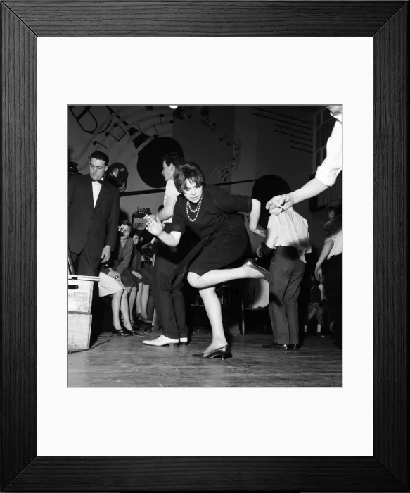 Framed Print : Teenage contestants during a 32-hour twisting competition at Embers Ballroom, Harlow Framed Print : Teenage contestants during a 32-hour twisting competition at Embers Ballroom, Harlow