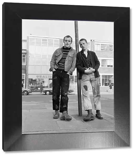 Bovver boys refused entry in youth club, Teesside. 1971