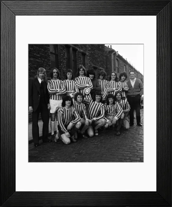 Framed Print : Yarm Road Methodist Youth Club, Football Presentation. 1973 Framed Print : Yarm Road Methodist Youth Club, Football Presentation. 1973