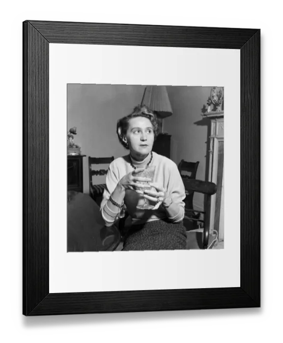 Framed Print : Odette Churchill. 6th November 1953. Odette Churchill. 6th November 1953