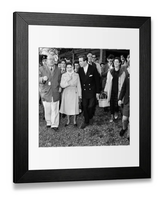 Framed Print : Princess Margaret and her fiance Antony Armstrong-Jones attend the Oxford v Cambridge