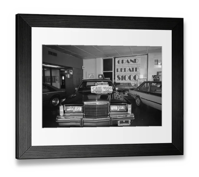 Framed Print : Decline of Motor Industry in New York, USA, 18th July 1980 Framed Print : Decline of Motor Industry in New York, USA, 18th July 1980