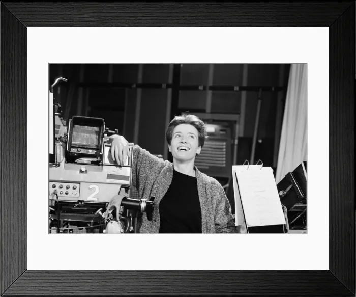 Framed Print : Emma Thompson, pictured in 1988 in Manchester. Dame Emma Thompson is a Framed Print : Emma Thompson, pictured in 1988 in Manchester. Dame Emma Thompson is a