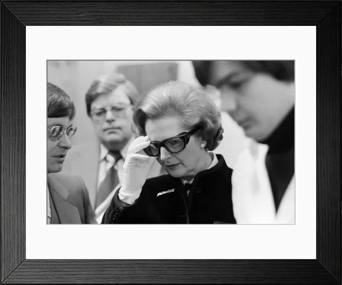 Framed Print : Conservative Prime Minister, Margaret Thatcher, pictured during a visit to Milton Keynes