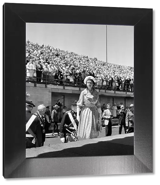 Queen Elizabeth II during the Royal tour of Canada. The Queen is pictured on a tour of