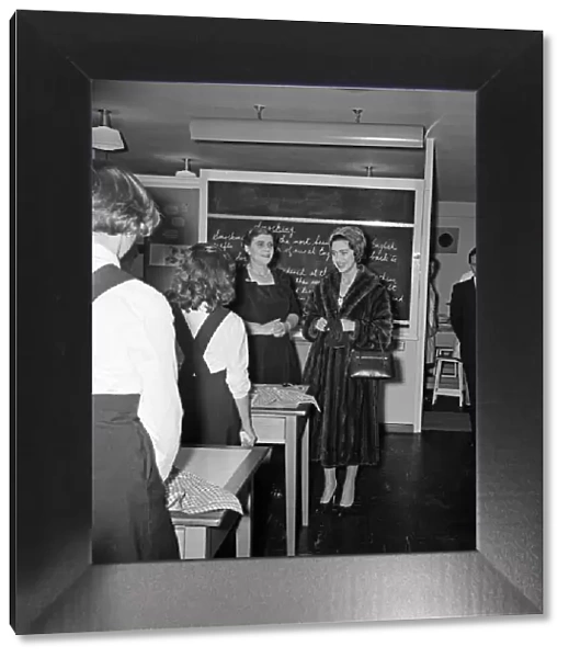 Princess Margaret opens St Judes School, Bethnal Green. 28th October 1959