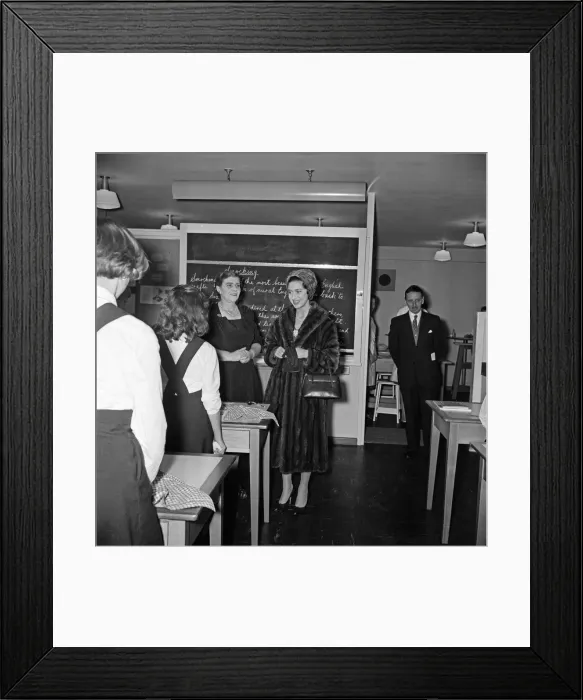 Framed Print : Princess Margaret opens St Judes School, Bethnal Green. 28th October 1959 Framed Print : Princess Margaret opens St Judes School, Bethnal Green. 28th October 1959