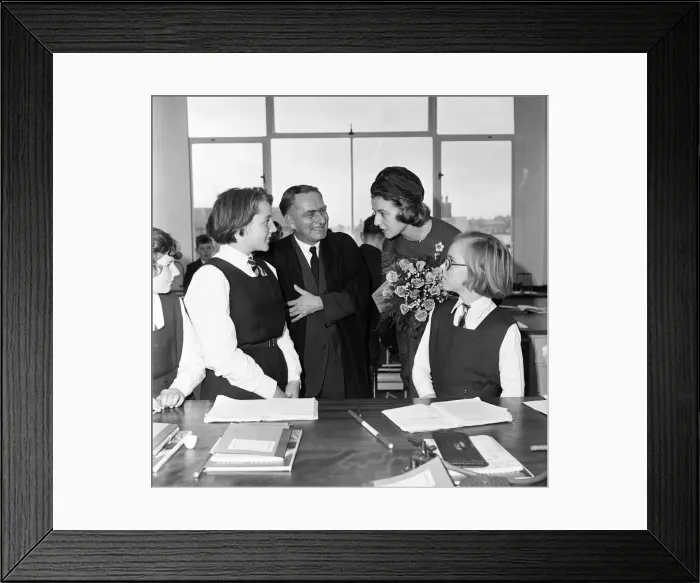 Framed Print : Princess Alexandra of Kent opens Millom School, Cumbria. 3rd November 1959