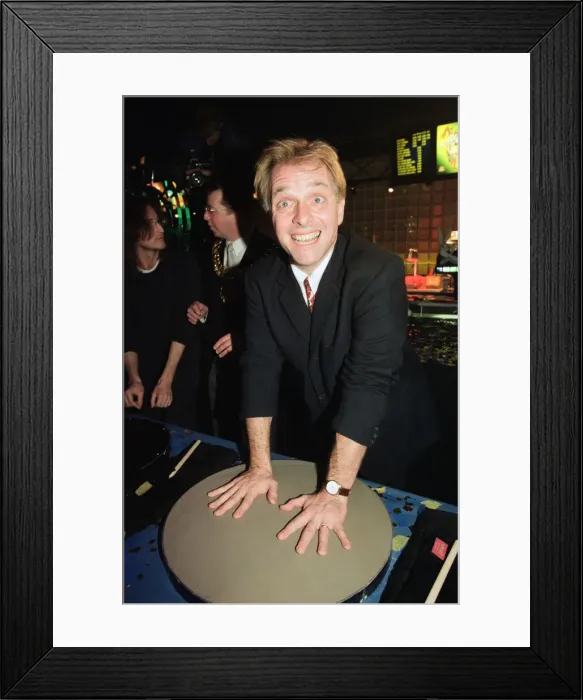 Framed Print : Rik Mayall at Warner Bros Multicomplex Cinema. 13th January 1998