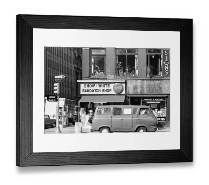Framed Print : New York Scenes, Thursday 15th October 1964. Our Picture Shows