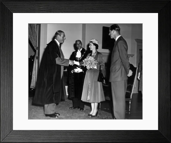 Framed Print : Queen Elizabeth II and Prince Philip, Duke of Edinburgh at Stratford Town Hall during Framed Print : Queen Elizabeth II and Prince Philip, Duke of Edinburgh at Stratford Town Hall during