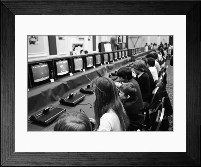 Framed Print : The London heats of Britains first national space invaders championships Framed Print : The London heats of Britains first national space invaders championships