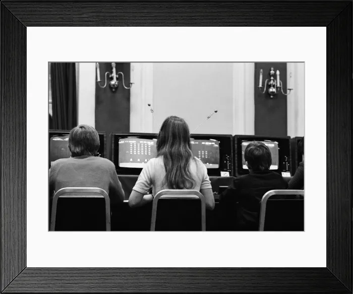 Framed Print : The London heats of Britains first national space invaders championships Framed Print : The London heats of Britains first national space invaders championships