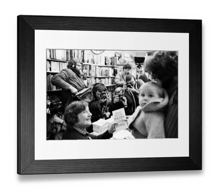 Framed Print : Shirley Williams of the Social Democratic Party on the campaign trail in Crosby ahead of