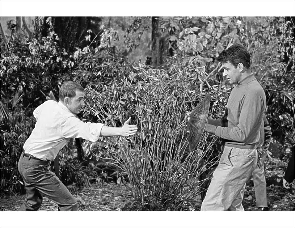 Derek Ware fight co-ordinator runs through the fight scene with the Ian (William Russell