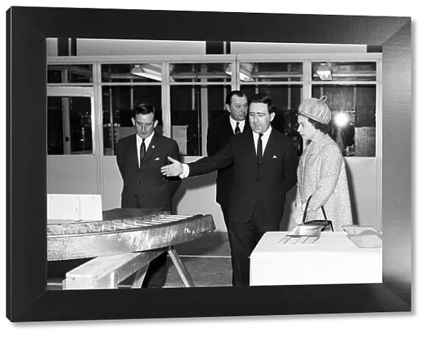 Queen Elizabeth II visits the English Electrical Company Works, Rugby. 13th May 1967