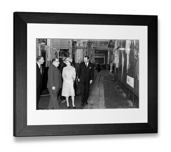 Framed Print : Queen Elizabeth II visits the English Electrical Company Works, Rugby. 13th May 1967 Framed Print : Queen Elizabeth II visits the English Electrical Company Works, Rugby. 13th May 1967