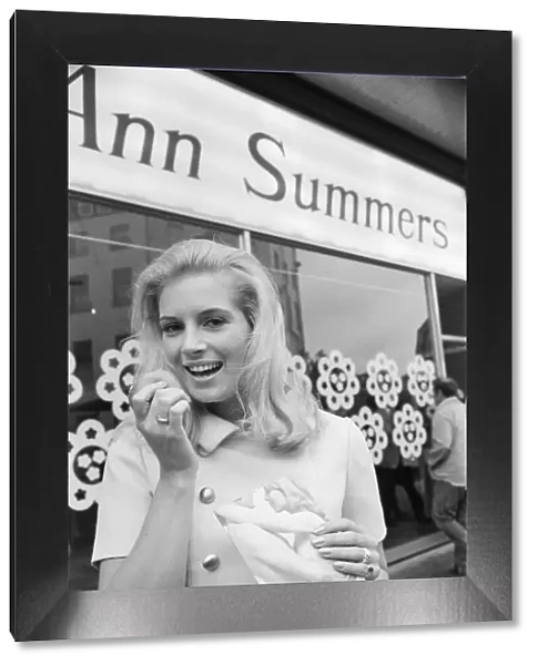Ann Summers, the shop secretary at the opening of the sex supermarket named after her