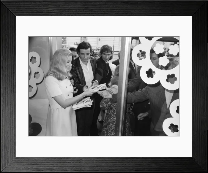 Framed Print : Ann Summers, the shop secretary at the opening of the sex supermarket named after her Framed Print : Ann Summers, the shop secretary at the opening of the sex supermarket named after her