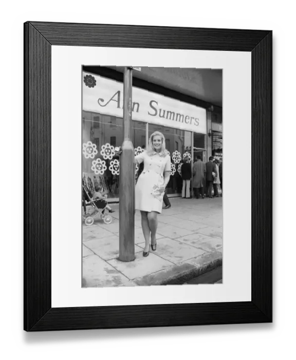 Framed Print : Ann Summers, the shop secretary at the opening of the sex supermarket named after her