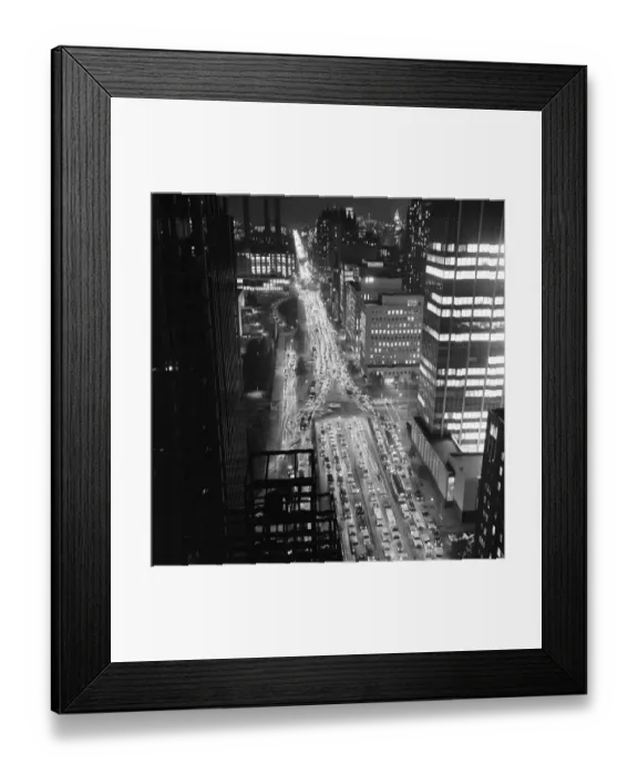 Framed Print : New York at Night, as viewed from the top of the Beekman Tower, 17th October 1964