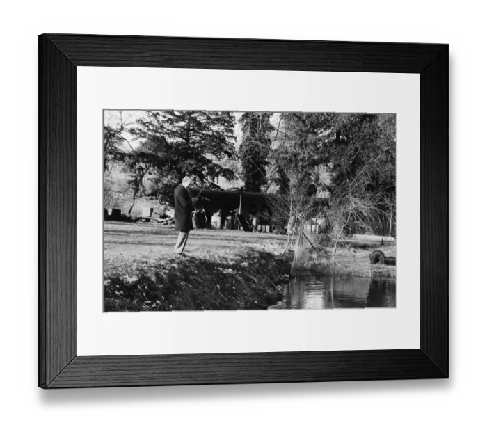Framed Print : James Pettigrew, trout farming at Avington Trout Farm, in Itchen Abbas Framed Print : James Pettigrew, trout farming at Avington Trout Farm, in Itchen Abbas