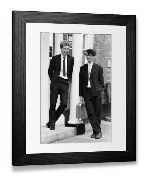Framed Print : 24-year-old Mike McCallum (right) and 23-year-old Tim Noakes who both work for Framed Print : 24-year-old Mike McCallum (right) and 23-year-old Tim Noakes who both work for