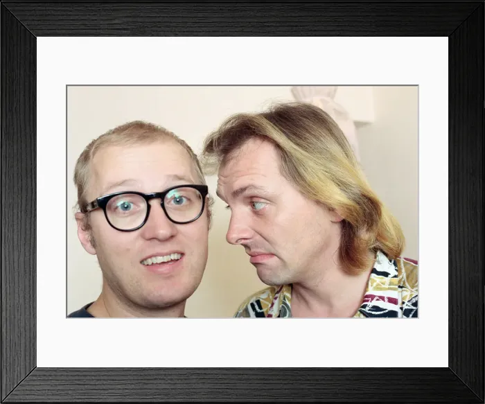 Framed Print : Ade Edmondson and Rik Mayall. 20th September 1991 Framed Print : Ade Edmondson and Rik Mayall. 20th September 1991