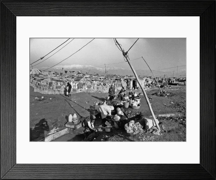 Framed Print : Shanty town on the eastern edge of Tehran, where open sewers run past houses made of mud Framed Print : Shanty town on the eastern edge of Tehran, where open sewers run past houses made of mud