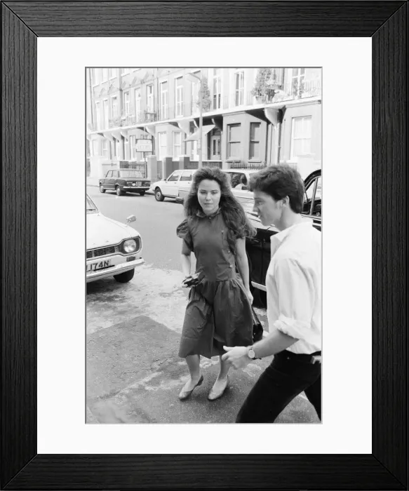 Framed Print : Koo Stark, Actress arriving back at Blakes Hotel, Kensington, London