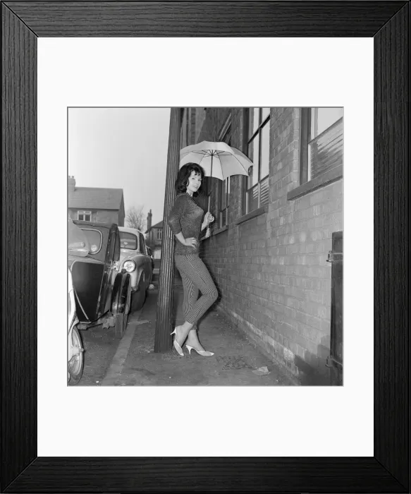 Framed Print : Nadja Regin, Serbian actress, pictured outside BBC Studios in Manchester Framed Print : Nadja Regin, Serbian actress, pictured outside BBC Studios in Manchester