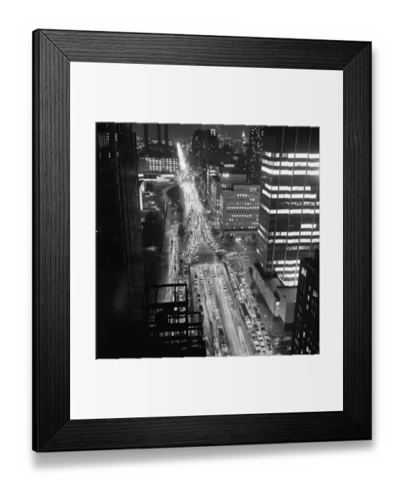 Framed Print : New York at Night, as viewed from the top of the Beekman Tower, 17th October 1964