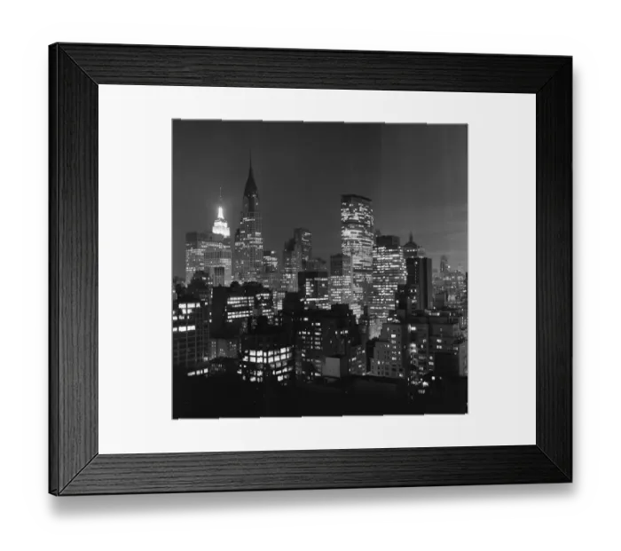 Framed Print : New York at Night, as viewed from the top of the Beekman Tower, 17th October 1964