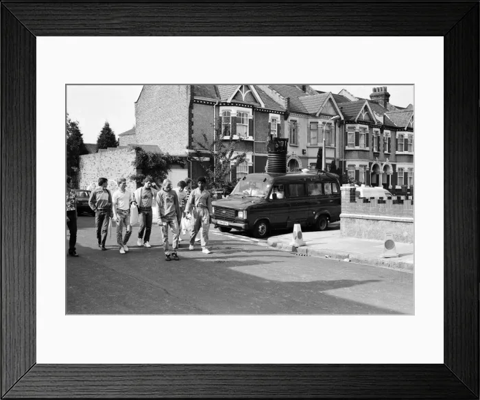 Framed Print : A police Hoolivan'in action for the first time Framed Print : A police Hoolivan'in action for the first time