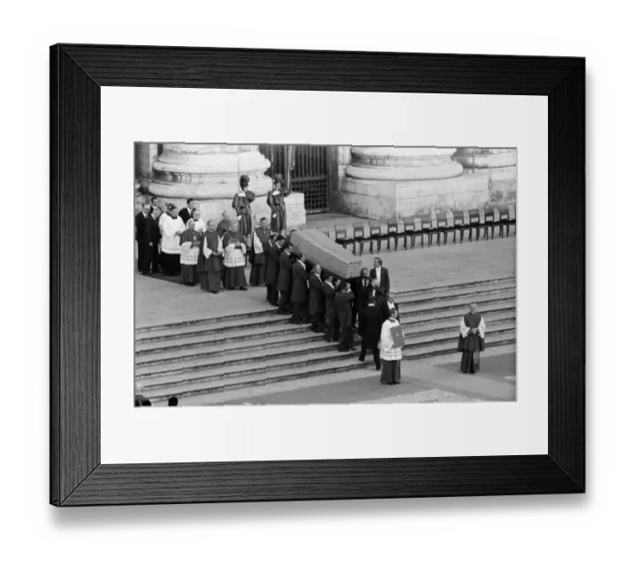 Framed Print : The funeral of Pope Paul VI at St. Peters Basilica, Vatican City. 12th August 1978