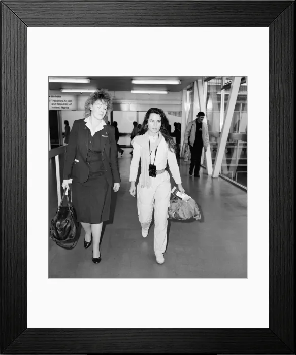 Framed Print : Koo Stark, Actress at London Heathrow Airport, Sunday 26th February 1984 Framed Print : Koo Stark, Actress at London Heathrow Airport, Sunday 26th February 1984