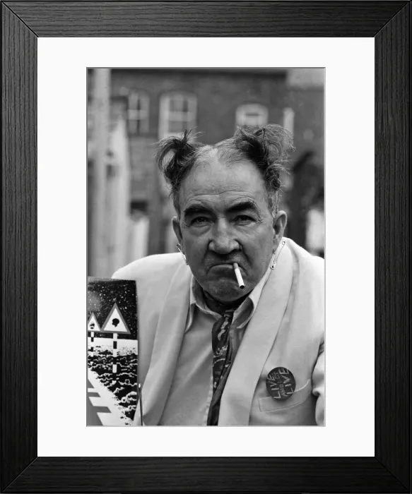 Framed Print : Len Lacey of Northwich has just composed and narrated his own LP This is Life Framed Print : Len Lacey of Northwich has just composed and narrated his own LP This is Life