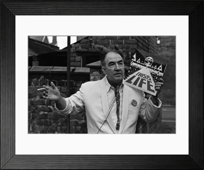 Framed Print : Len Lacey of Northwich has just composed and narrated his own LP This is Life Framed Print : Len Lacey of Northwich has just composed and narrated his own LP This is Life