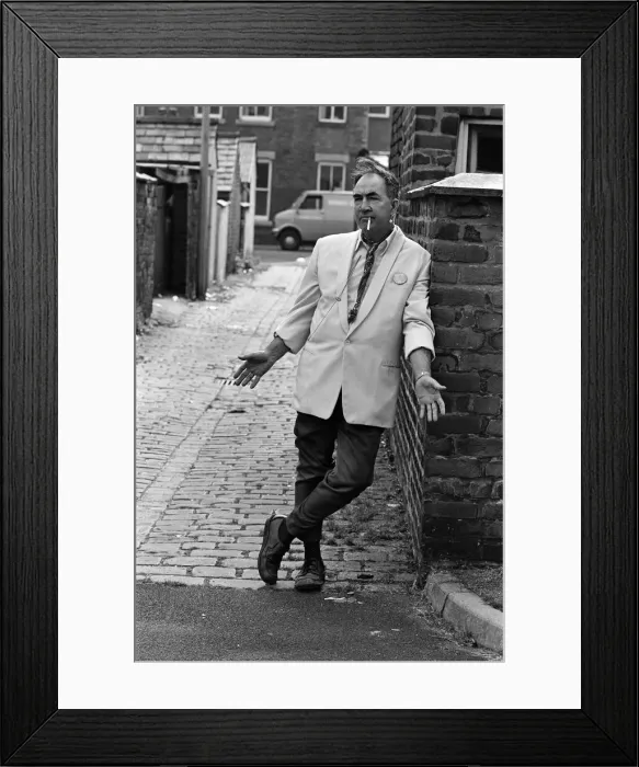 Framed Print : Len Lacey of Northwich has just composed and narrated his own LP This is Life Framed Print : Len Lacey of Northwich has just composed and narrated his own LP This is Life