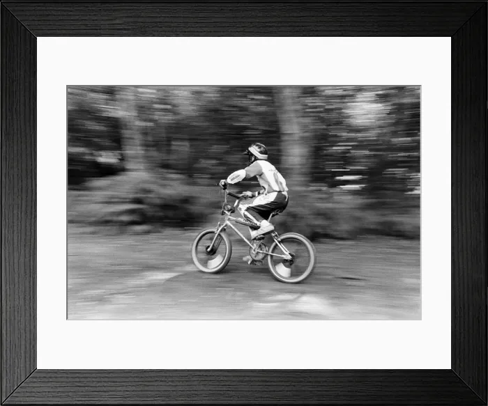 Framed Print : A boy on a BMX bike. 14th August 1985 Framed Print : A boy on a BMX bike. 14th August 1985
