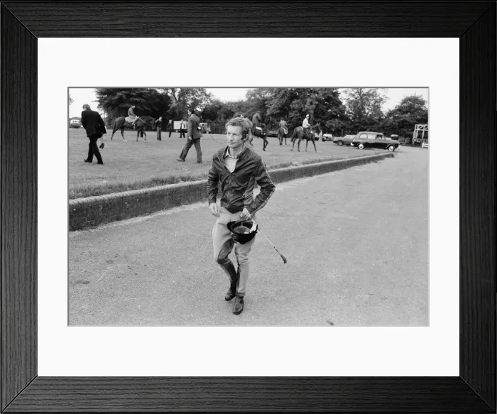 Framed Print : Lester Piggott at Epsom Racecourse this morning, Tuesday 6th June 1978 Framed Print : Lester Piggott at Epsom Racecourse this morning, Tuesday 6th June 1978
