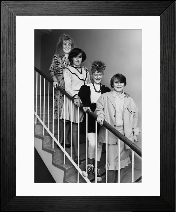 Framed Print : Teenagers from St Antonys School in Teeside are scaling the heights of fashion