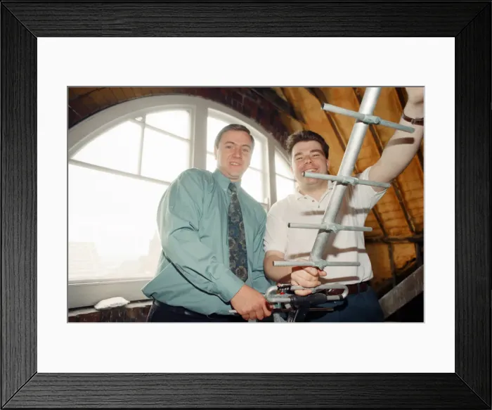 Framed Print : Ready for Transmission John Moore (left) and Geremy Gartland are all set for the start of Framed Print : Ready for Transmission John Moore (left) and Geremy Gartland are all set for the start of