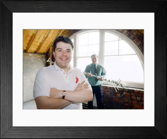 Framed Print : Ready for Transmission John Moore (right) and Geremy Gartland are all set for the start Framed Print : Ready for Transmission John Moore (right) and Geremy Gartland are all set for the start