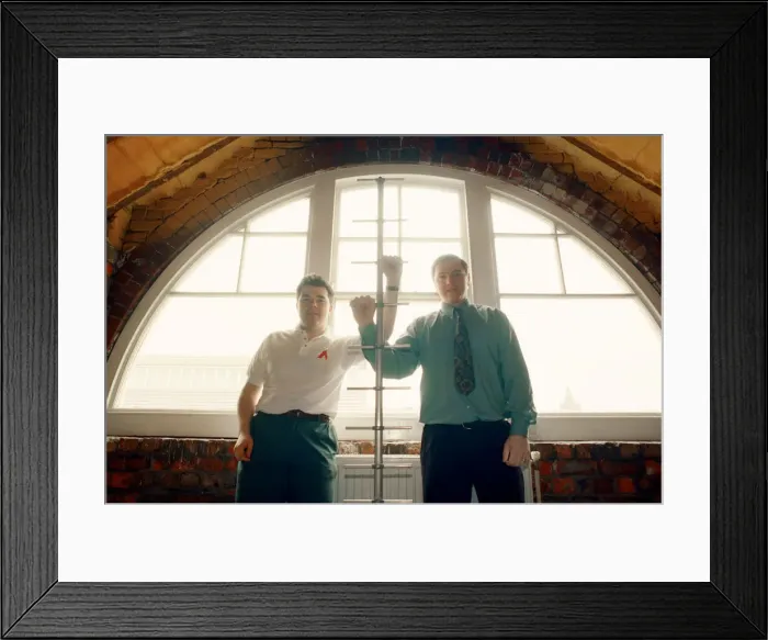 Framed Print : Ready for Transmission John Moore (right) and Geremy Gartland are all set for the start Framed Print : Ready for Transmission John Moore (right) and Geremy Gartland are all set for the start