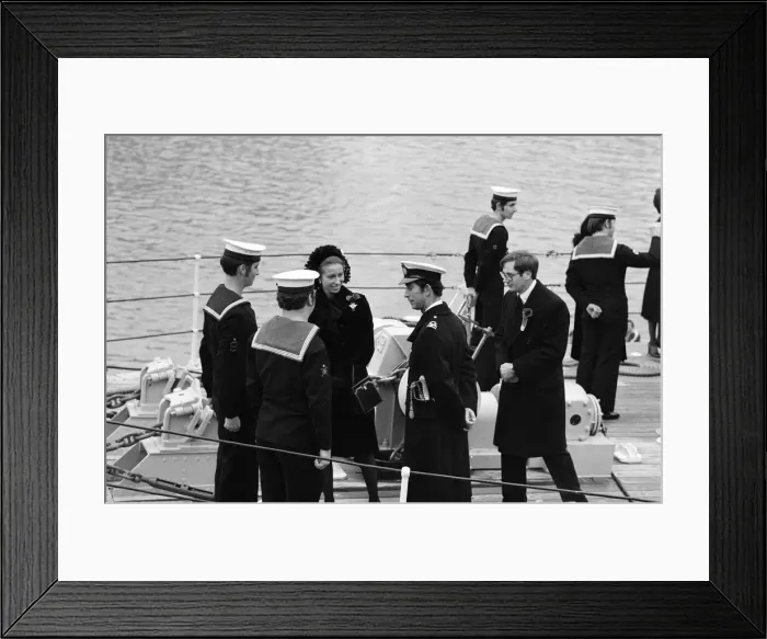 Framed Print : Prince Charles Birthday Party on HMS Bronington. On Prince Charles Framed Print : Prince Charles Birthday Party on HMS Bronington. On Prince Charles