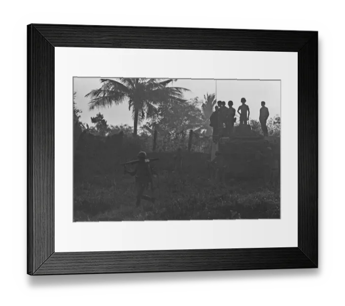 Framed Print : Soldiers of the South Vietnamese army watch from the top of an armoured personnel carrier
