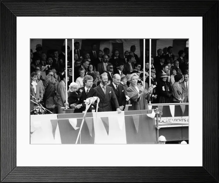 Framed Print : Princess Michael of Kent helps Richard Branson launch the Virgin Atlantic Challenger II Framed Print : Princess Michael of Kent helps Richard Branson launch the Virgin Atlantic Challenger II