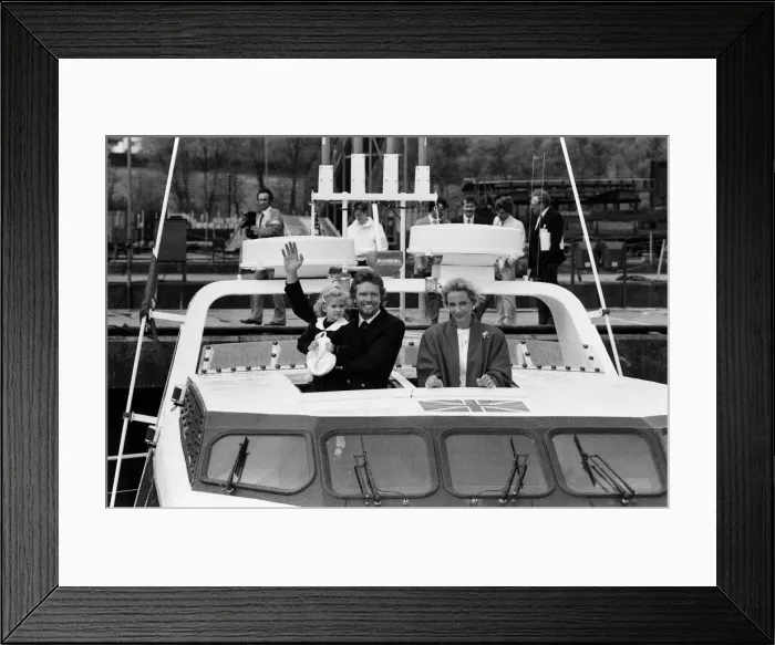 Framed Print : Princess Michael of Kent helps Richard Branson launch the Virgin Atlantic Challenger II Framed Print : Princess Michael of Kent helps Richard Branson launch the Virgin Atlantic Challenger II
