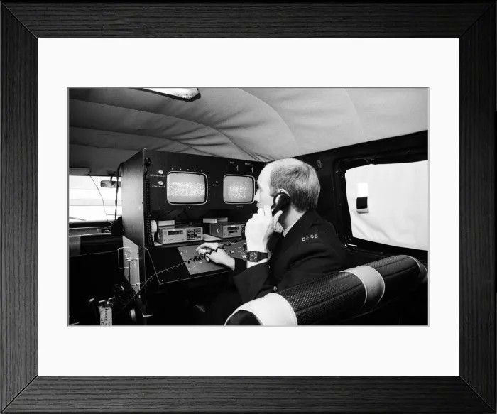 Framed Print : The Hoolivan, enables police to maintain radio contact with all officers inside